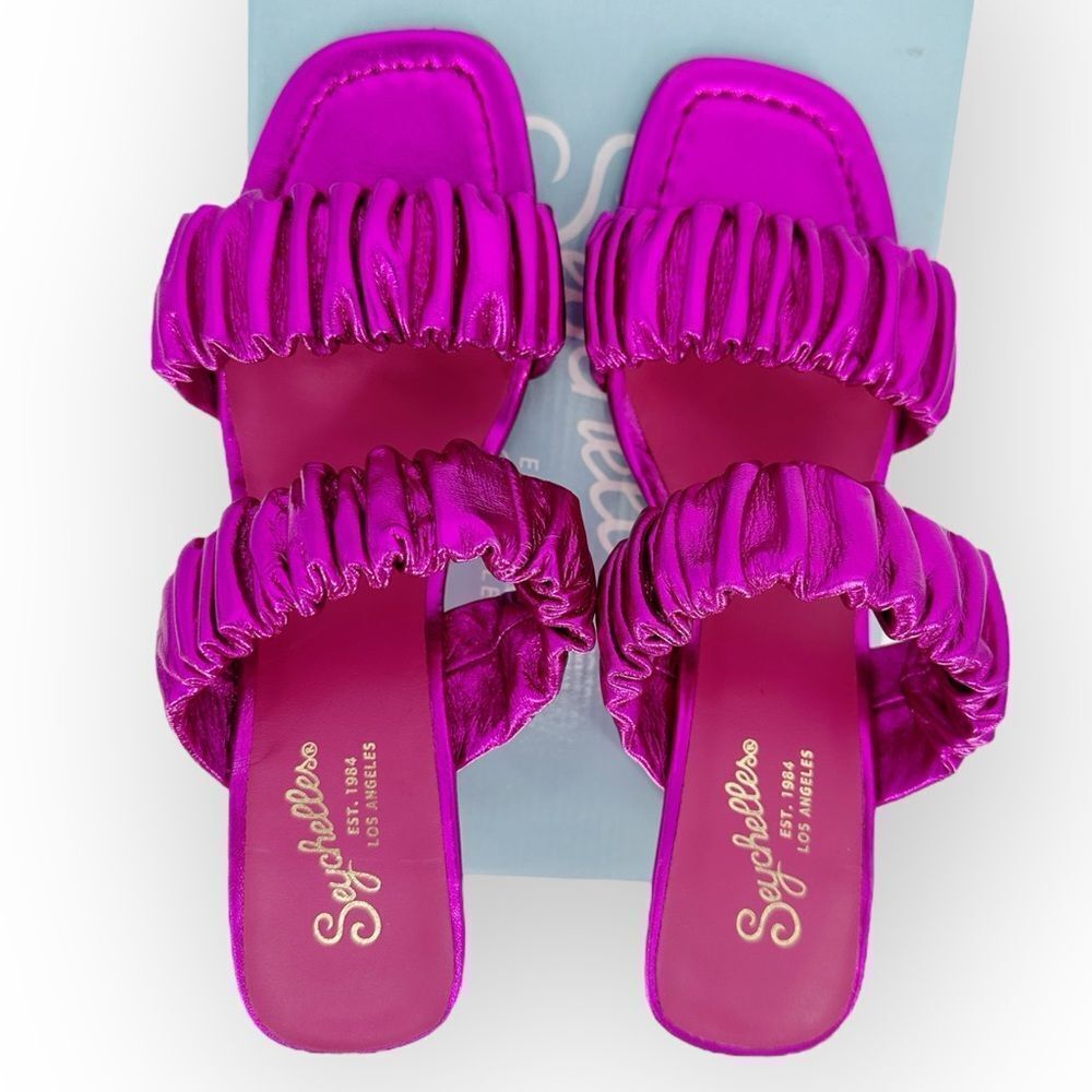 Seychelles NIB Leeward Metallic Sandal‎ in Fuschia - size 7 - Picture 8 of 10
